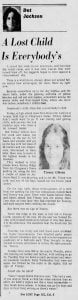 Trenny Gibson Missing School Trip